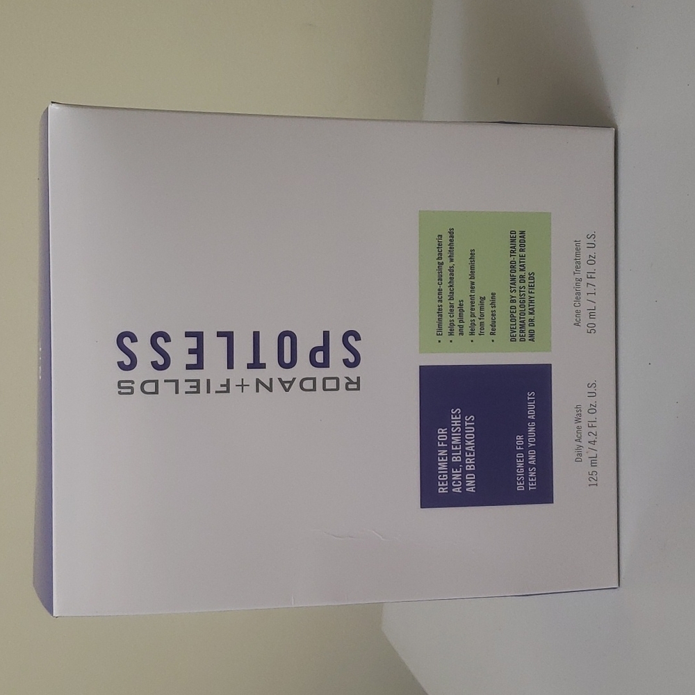 Rodan + Fields Spotless Acne wash + treatment Regimen NIB